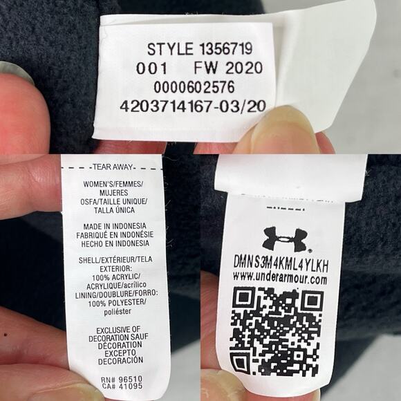 Under Armour Black Knitted Beanie Hat One Size, fall, winter, warm, cold weather - Picture 7 of 7